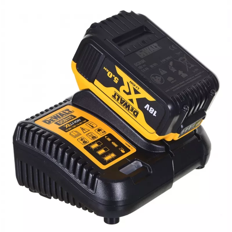Kombi-Set für Elektrowerkzeuge DeWALT DCK2080P2T-QW — 18V Li‑Ion 5Ah (2x), DCG405 Winkelschleifer, Bohrschrauber, M14 Schleiftellergewinde, Tragekoffer
