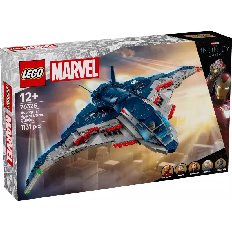 LEGO Quinjet Bauset 76325 — Marvel, 1131 Teile, 5 Minifiguren, für 12+, 280×450×300 mm