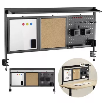 Schreibtischtrennwand ergo office ER-300 B, Breite 1250 mm, max. Belastung 10 kg