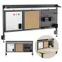 Schreibtischtrennwand ergo office ER-300 B, Breite 1250 mm, max. Belastung 10 kg