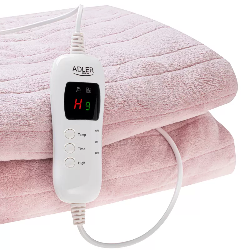 Elektrische Decke Adler AD 7443 160 x 180 cm — Fleece, 7 Heizstufen, Fernbedienung, 120 W