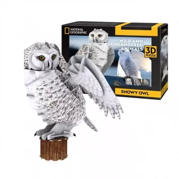 CubicFun 3D Puzzle NG Schneeeule 32 Teile Tiere ab 8 Jahren