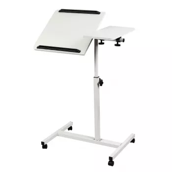 Maclean mobiler Schreibtisch/Laptop-Ständer, weiß, Höhenverstellung 59-89 cm, max. 30 kg, MC-121 W