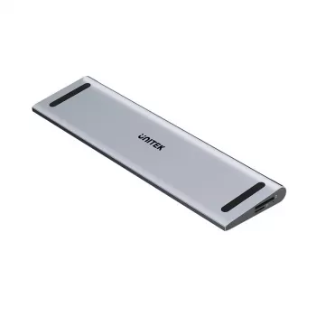 KVM-Switch Unitek D1106AGY01 USB-C Triple 4K Dockingstation mit KVM, 3x USB-A, 5x USB-C, HDMI×2, DP×1, RJ-45, SD-Leser, 3840×2160@60Hz, Aluminium