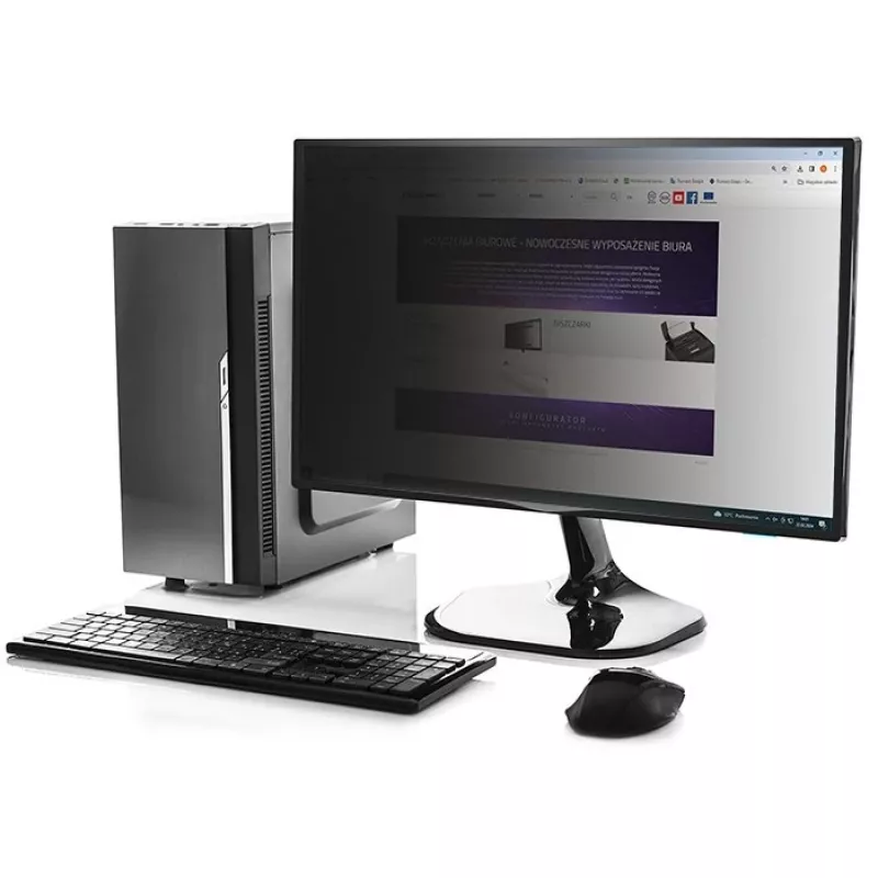 Blickschutzfilter QOLTEC 51059 für 23,8 Zoll (60,5 cm) Monitor, 527 x 296,9 mm, transparent