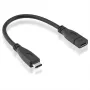 Roline - USB-Verlängerungskabel - USB-C (M) auf USB-C (W) - USB 3.1 - 15 cm - Schwarz