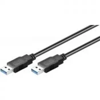Wentronic Goobay USB 3.0 SuperSpeed Kabel, Schwarz, 0,5 m - USB 3.0-Stecker (Typ A) > USB 3.0-Stecker (Typ A) (95716)