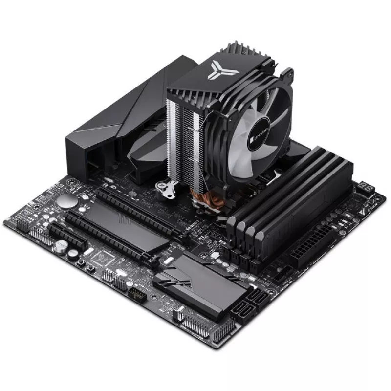 CPU-Kühler Jonsbo CR-1400 E Schwarz mit 140mm Lüfter, Luftkühler für Prozessoren