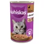 Nassfutter für Katzen Whiskas Ente 400 g Dose für ausgewachsene Katzen, Protein 8%, Fett 3,5%