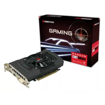 Grafikkarte BIOSTAR Radeon RX 550 4 GB GDDR5, 1100 MHz GPU, 6000 MHz Speicher, 128-Bit, PCIe 3.0, Einzellüfter