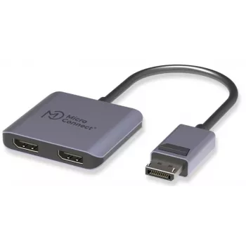 DisplayPort-Splitter MicroConnect MC-DP-2XDP — DisplayPort-auf-2x-DisplayPort-Signalduplizierer