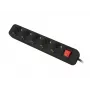 Stromverlängerungskabel Lanberg PS1-05F-0300-BK 3m 5 Steckdosen Innenbereich Schwarz