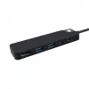 USB-C-Hub HYPER HD4101BKGL – 5-Port (USB-C, USB 3.2 Gen1 Typ-A, HDMI 4K), 5000 Mbit/s, Schwarz