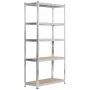 Metall-Lagerregal Silber 180X90X40CM