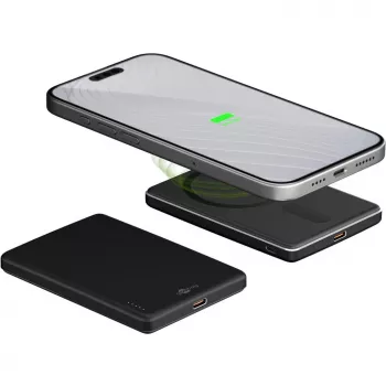 Goobay Magnetische Wireless Powerbank | 70182 | 5000 mAh | USB-C | Schwarz