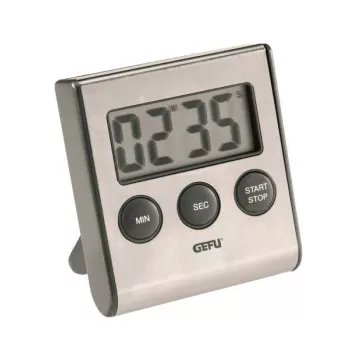 GEFU CONTARE Digitale Küchenuhr Schwarz, Edelstahl
