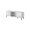 RTV-Schrank ABETO 150x42x52 weiß/weiß glänzend