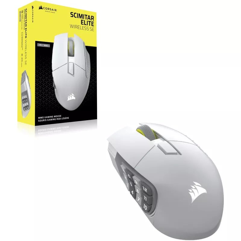 Corsair Scimitar Elite Wireless SE Maus Gaming Rechtshänder RF Wireless Bluetooth 33000 DPI