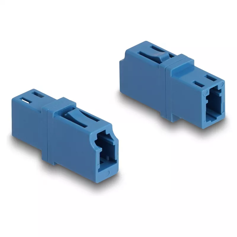 DeLOCK Glasfaserkoppler LC Simplex Buchse auf LC Simplex Buchse UPC blau