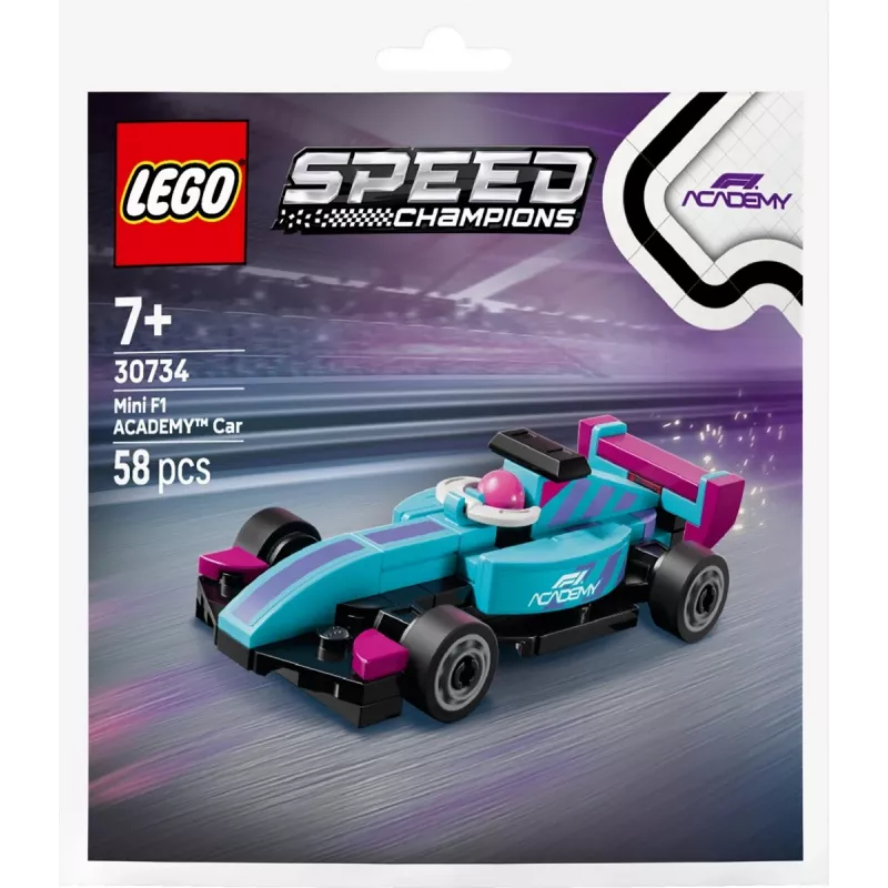 30734 Speed Champions F1 ACADEMY Mini-Auto, Konstruktionsspielzeug Polybag