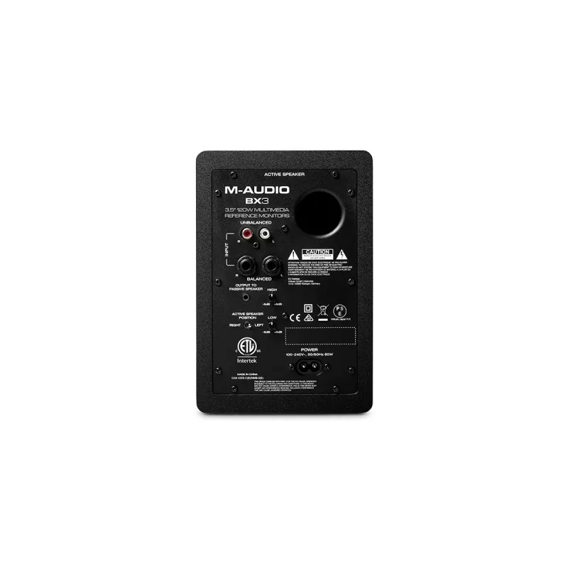 Studiomonitor-Lautsprecher M-Audio BX3, aktiv kabelgebunden 50 W RMS, 80–22000 Hz, Schwarz