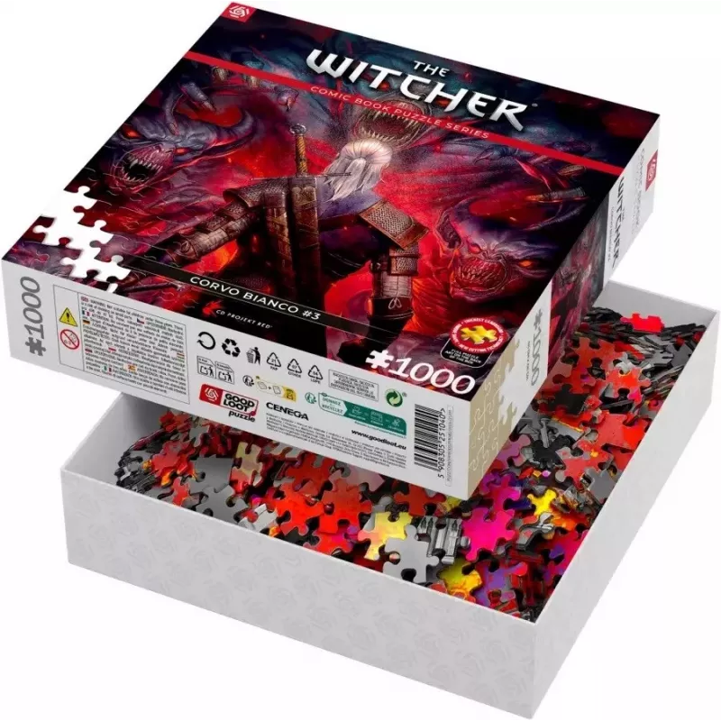 Good Loot Comic Book Puzzle: The Witcher (Wiedźmin) Corvo Weiß, 1000 Teile
