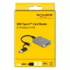 DeLOCK USB Typ-C Kartenleser CFexpress XQD Aluminium Grau 10000 Mbit/s