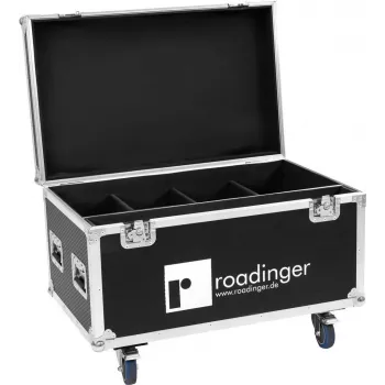 Flightcase Roadinger 31005229 für 4× LED IP Atmo Blinder — Schutzetui für den Transport, Schaumstoffeinlagen