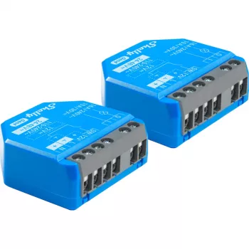 Intelligenter Schalter Shelly 1 Gen4, drahtlos, 240 V AC, Bluetooth 5.0/Wi‑Fi/ZigBee, Kunststoffgehäuse, 42×16×37 mm, 2er-Pack