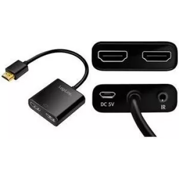LogiLink HD0061 - HDMI-Splitter 1x2-Port 4K/60 Hz Downscaler