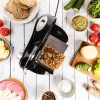 Elektrischer Tisch-Lebensmittelschneider SMAPP 294.5 – 300 W, Schnittstärke 1–15 mm, Edelstahlklinge, Kindersicherung, weiß