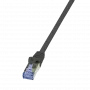 LogiLink PrimeLine - Patchkabel - RJ-45 (M) zu RJ-45 (M) - 50 cm - SFTP, PiMF - Cat.7 Rohkabel - halogenfrei, vergossen, Zugentlastung - Schwarz