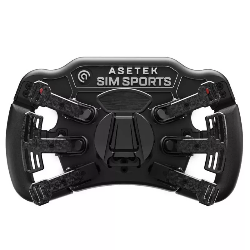 Lenkrad Asetek Invicta 4,3-Zoll LCD USB-C Red on Schwarz Edition