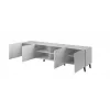 RTV-Schrank ABETO 200x42x52 weiß/glänzend weiß