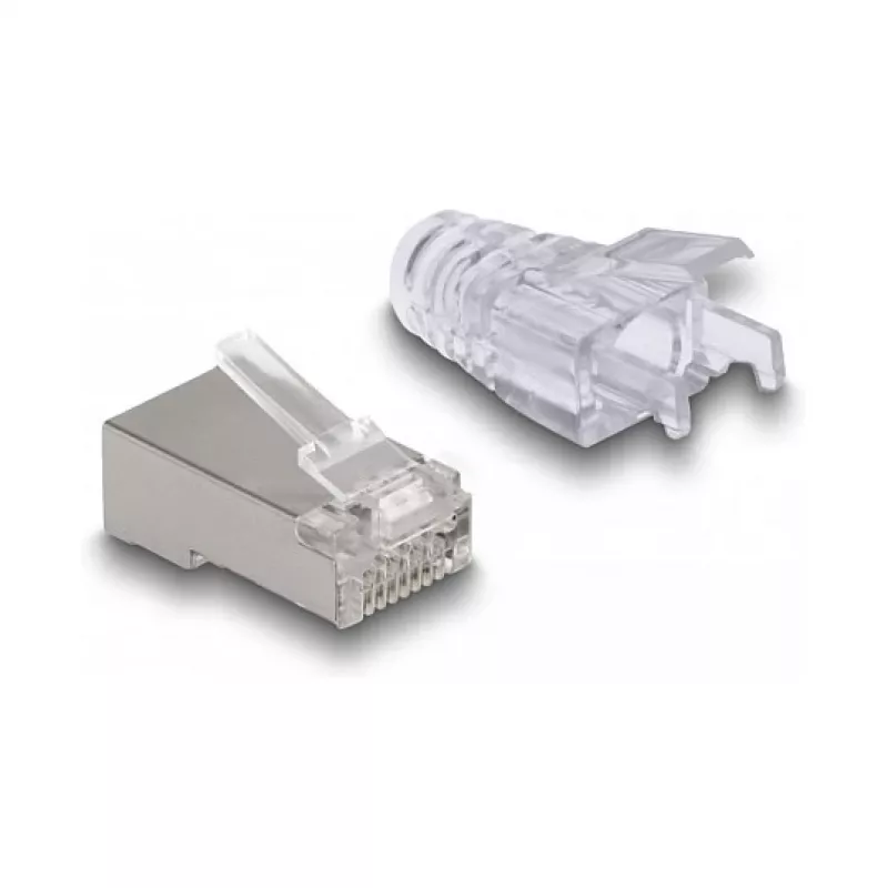 DeLOCK RJ45 Modularstecker Cat.6 50 Stück mit Knickschutztüllen