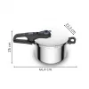 Schnellkochtopf Tefal SECURE TRENDY 6L mit Dampfeinsatz aus Edelstahl, induktionsgeeignet
