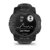 Smartwatch GARMIN Instinct — 45 mm, 3.05 cm (1.2 Zoll) AMOLED 390×390 Touchscreen, 4 GB, GPS, Silikonarmband Schwarz, 53 g