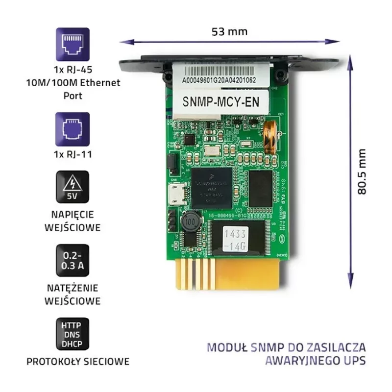 SNMP-Modul QOLTEC 50389 für unterbrechungsfreie Stromversorgung