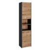 Badezimmer-Hochschrank top e shop S40 ANTHRACIT/ARTISAN, freistehend, 400×300×1700 mm, 6 Einlegeböden, 2 Türen