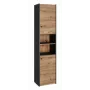 Badezimmer-Hochschrank top e shop S40 ANTHRACIT/ARTISAN, freistehend, 400×300×1700 mm, 6 Einlegeböden, 2 Türen