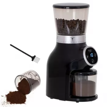 Professionelle Kaffeemühle, Stahlmahlwerk, 31 Mahlgradeinstellungen, Café 90g/m, Adler, AD4450, 300, Schwarz