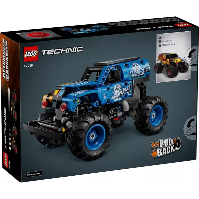LEGO TECHNIC 42219 Monster Jam Grave Digger Feuer und Eis