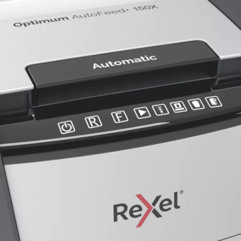Rexel Optimum AutoFeed+ 150X Automatischer Aktenvernichter mit Partikelschnitt P4