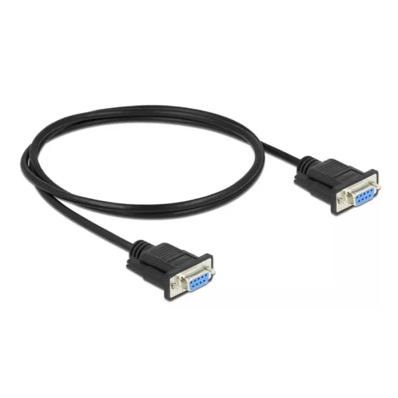 Serielles Kabel DeLOCK 86608 Schwarz 1m RS-232 Sub-D9