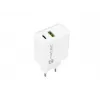 Netz-Schnellladegerät NATEC RIBERA 12V 20W USB-C PD 3.0 + USB-A Samsung AFC Weiß