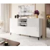 ABETO Kommode 150x42x82 weiß glänzend