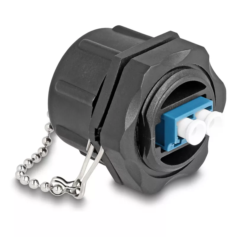 DeLOCK Glasfaserstecker LC Duplex Singlemode IP68 wasserdicht