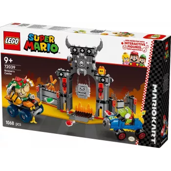 Konstruktionsspielzeug LEGO-Set 72039 Super Mario Bowsers Festung mit Mario Kart, interaktiver Spielset