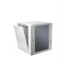 Netzwerk-Wandschrank SOMI Networks 22U 19 Zoll mit 45 cm Tiefe, Frontglastür, grau