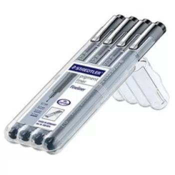 Fineliner Staedtler Pigment Liner 308 Schwarz 4 Stück